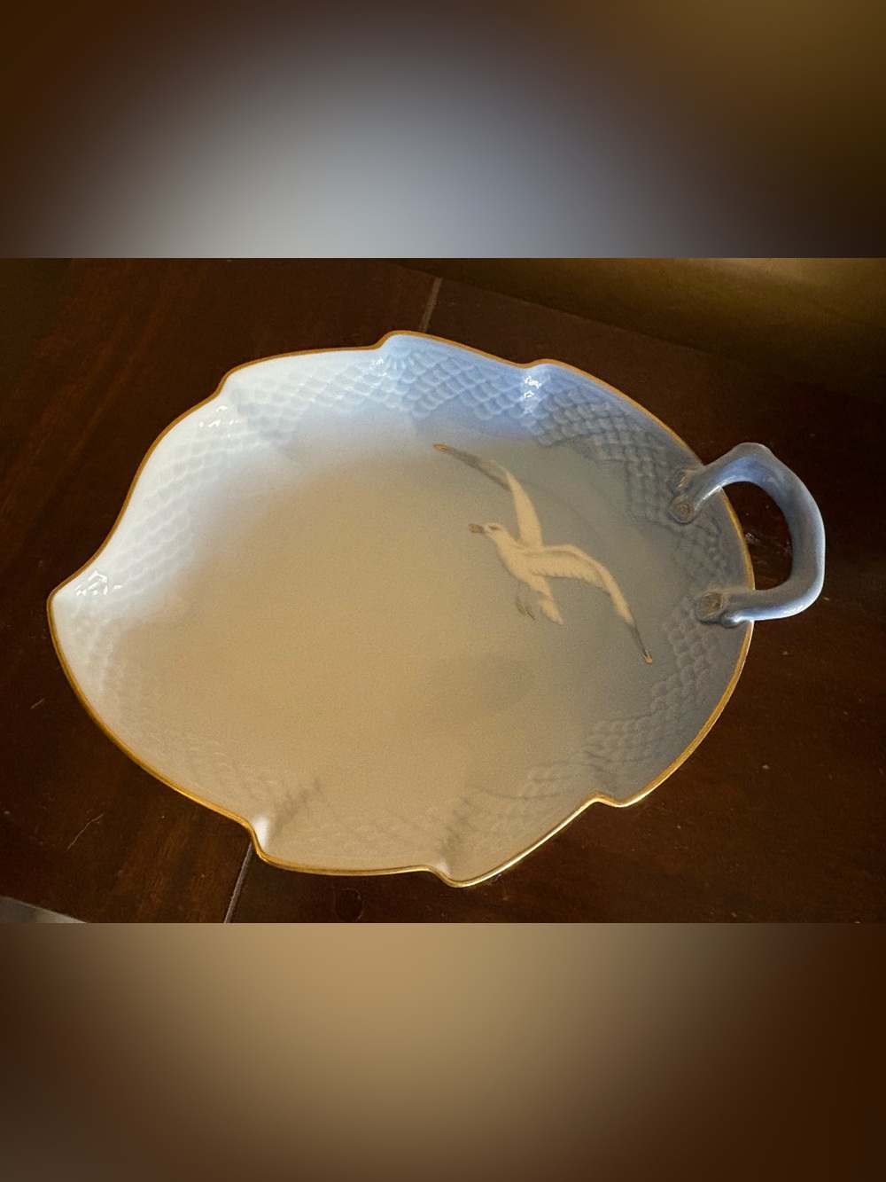 Vintage Danish Seagull Leaf Dish